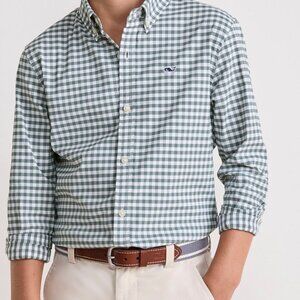 Vineyard Vines Boys' Performance Cotton Gingham Shirt - Size M